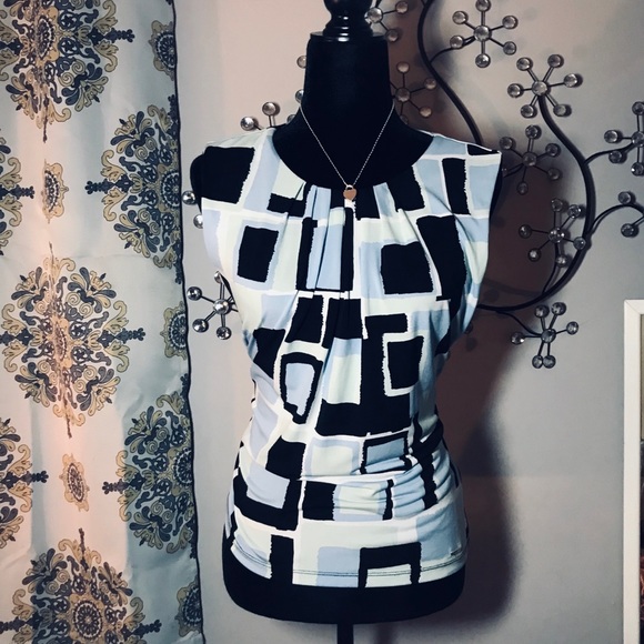 CALVIN KLEIN Career Pleated Stretch Blouse - Picture 2 of 8